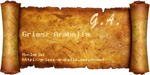 Griesz Arabella névjegykártya